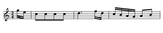Astley's Ride - staff notation