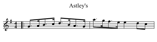 Astley's - staff notation