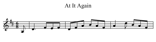 At It Again - staff notation