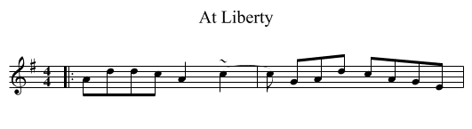 At Liberty - staff notation