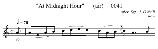At Midnight Hour      (air)     0041 - staff notation