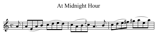 At Midnight Hour - staff notation