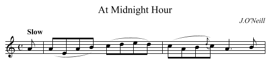 At Midnight Hour - staff notation