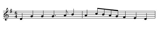 At past twelve o’clock in a fine summer’s morning - staff notation