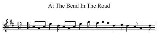 At The Bend In The Road - staff notation