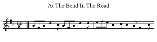 At The Bend In The Road - staff notation
