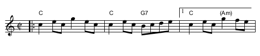 At the Fair - staff notation
