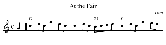 At the Fair - staff notation