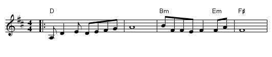 At Va'ani - staff notation