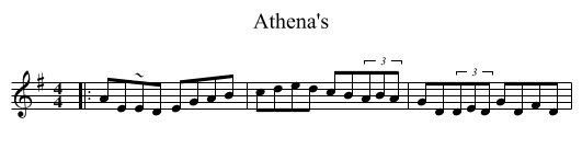 Athena's - staff notation