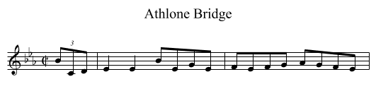 Athlone Bridge - staff notation