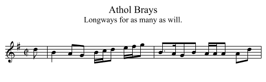 Athol Brays - staff notation