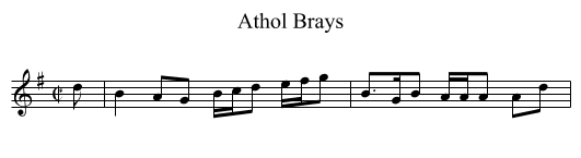 Athol Brays - staff notation