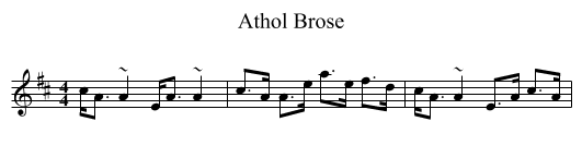 Athol Brose - staff notation