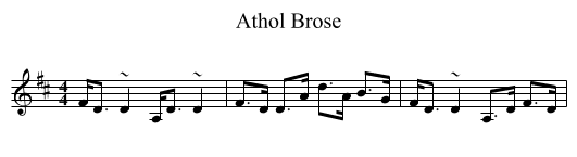 Athol Brose - staff notation