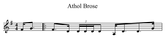 Athol Brose - staff notation