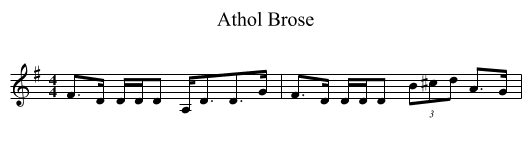 Athol Brose - staff notation