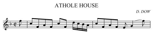ATHOLE HOUSE - staff notation