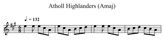 Atholl Highlanders (Amaj) - staff notation