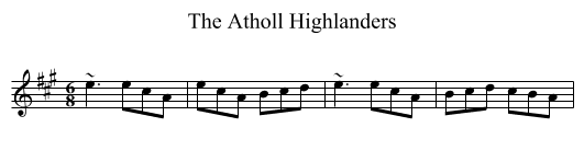 Atholl Highlanders, The - staff notation