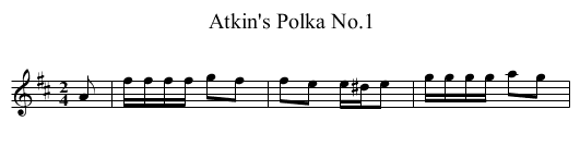 Atkin's Polka No.1 - staff notation
