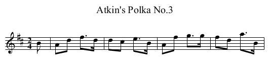 Atkin's Polka No.3 - staff notation