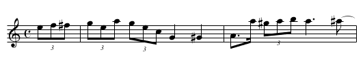 Atlanta Schottische - staff notation