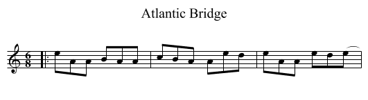Atlantic Bridge - staff notation