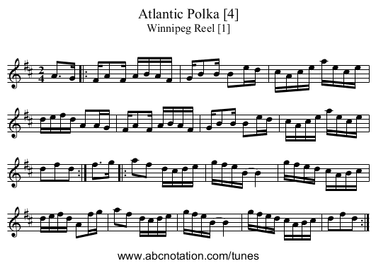 Atlantic Polka [4] - staff notation