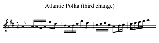 Atlantic Polka (third change) - staff notation