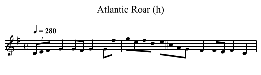 Atlantic Roar (h) - staff notation
