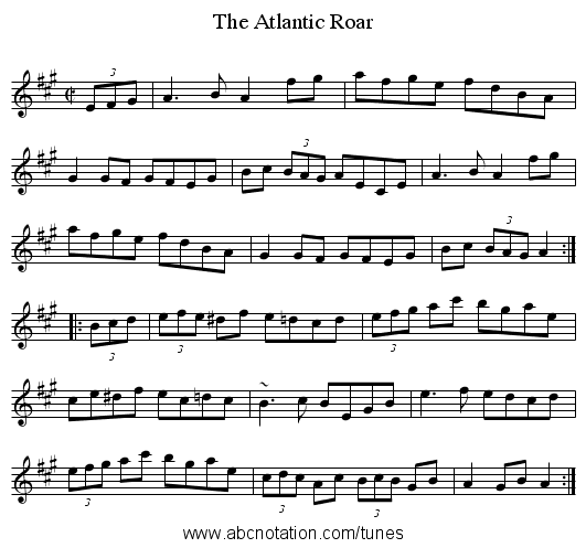 Atlantic Roar, The - staff notation