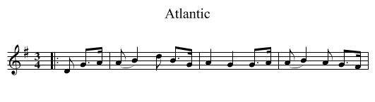Atlantic - staff notation