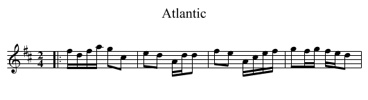 Atlantic - staff notation