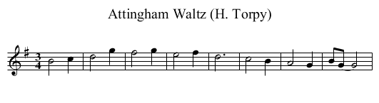 Attingham Waltz (H. Torpy) - staff notation
