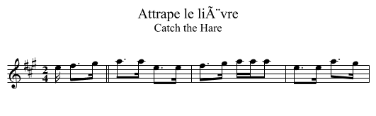 Attrape le liÃ¨vre - staff notation