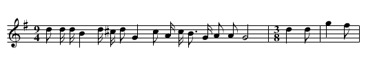 Au de lota - staff notation