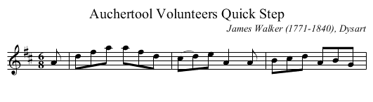 Auchertool Volunteers Quick Step - staff notation