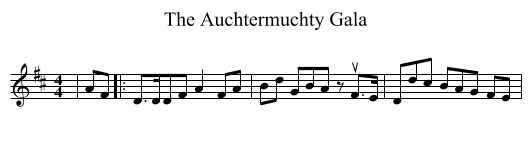 Auchtermuchty Gala, The  - staff notation
