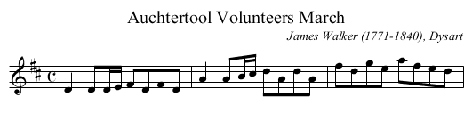 Auchtertool Volunteers March - staff notation