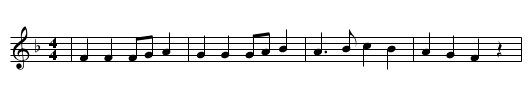 AUF DEN SCHNEE - staff notation