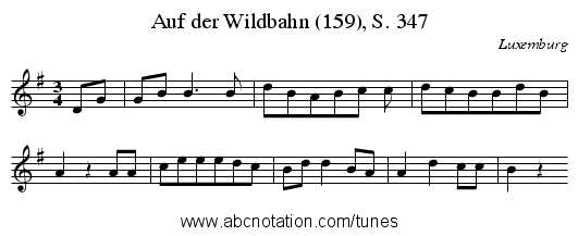 Auf der Wildbahn (159), S. 347 - staff notation