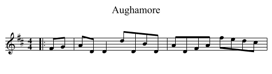 Aughamore - staff notation