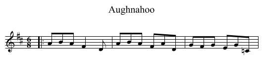 Aughnahoo - staff notation