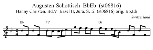 Augusten-Schottisch  BbEb  (st06816) - staff notation