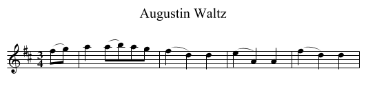 Augustin Waltz - staff notation