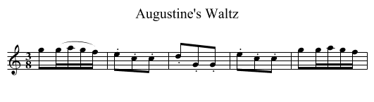 Augustine's Waltz - staff notation
