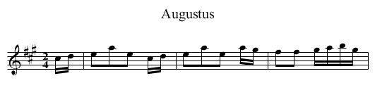 Augustus - staff notation