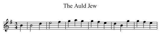Auld Jew, The - staff notation
