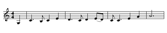 Auld Lang Syne - staff notation
